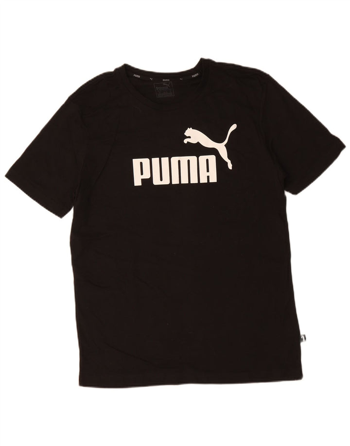 Tricou grafic PUMA pentru bărbați Top mediu din bumbac negru