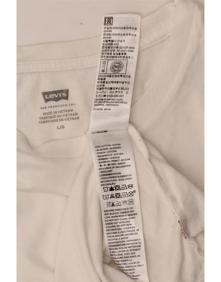 Tricou pentru femei LEVI'S Top UK 14, mare, alb, bumbac