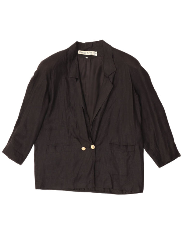 Blazer supradimensionat pentru femei Swish, la două piept, UK 14 Medium Black
