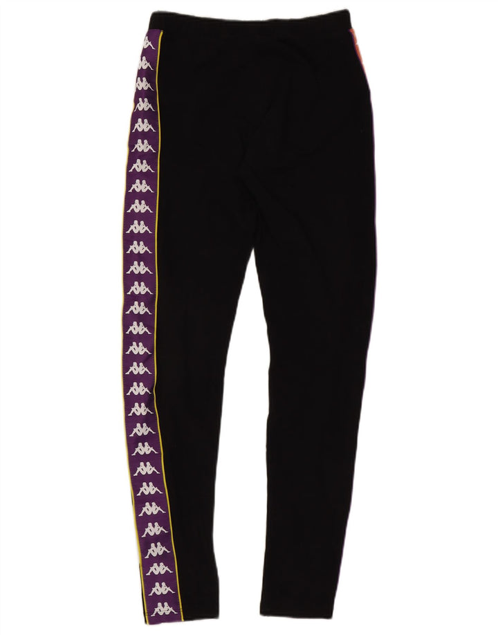Jambiere grafice pentru femei Kappa UK 10, negru, color block