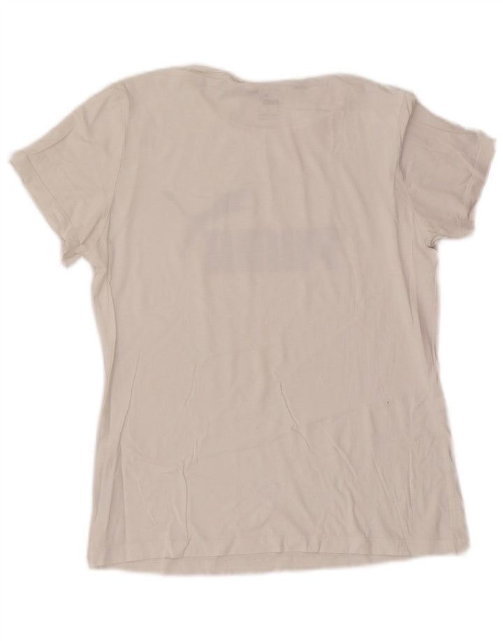 Tricou grafic Puma pentru femei Top UK 12 Medium White