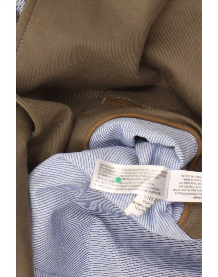 Palton Massimo Dutti Femei EU 36 XS Kaki Bumbac