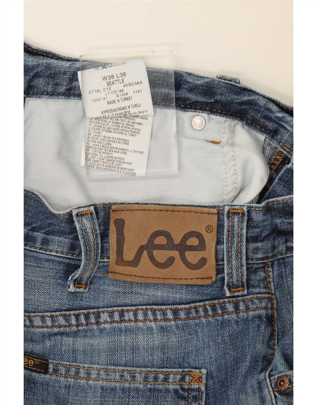 Blugi Lee Seattle drepte pentru bărbați W38 L30 bumbac albastru