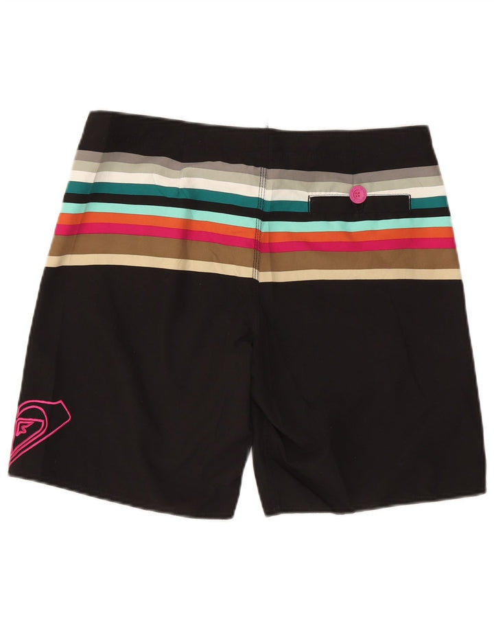 Pantaloni scurți de înot grafic Roxy pentru bărbați, medii, negru, în dungi