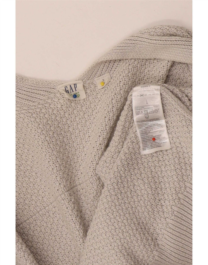 Pulover cardigan supradimensionat pentru femei Gap UK 16 mare bumbac gri