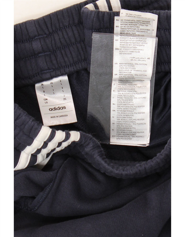 Pantaloni de trening pentru bărbați ADIDAS Pantaloni de jogging mari Bumbac bleumarin