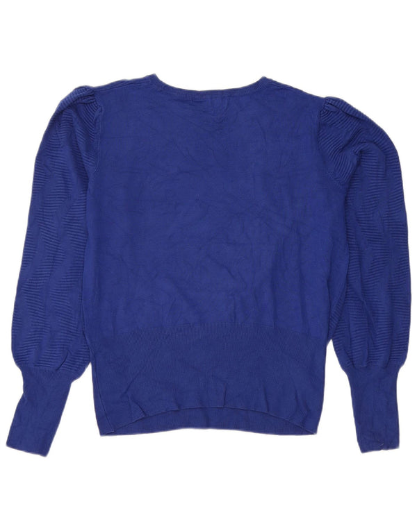Pulover pentru femei Marks & Spencer Crop Boat Gât, UK 14 Medium Blue