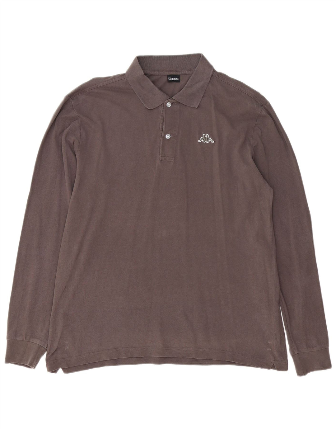 Cămașă polo cu mânecă lungă pentru bărbați Kappa, bumbac gri mare