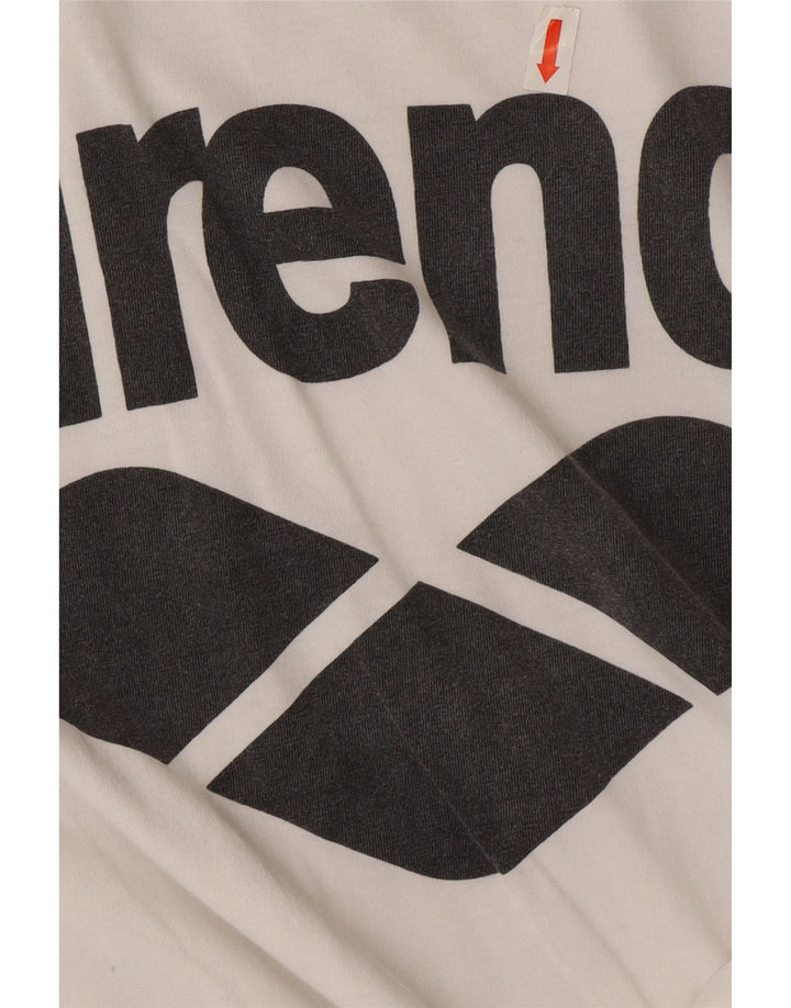 Tricou grafic pentru bărbați Arena Top Medium Alb Bumbac