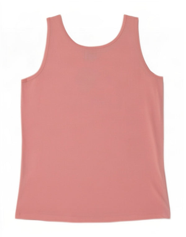 Guru Womens Graphic Vest Top UK 14 Large Pink Bumbac