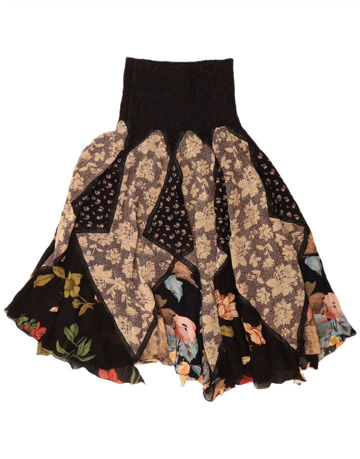 Fusta țigănească asimetrică vintage pentru femei W30 Medium Multicolor Patchwork