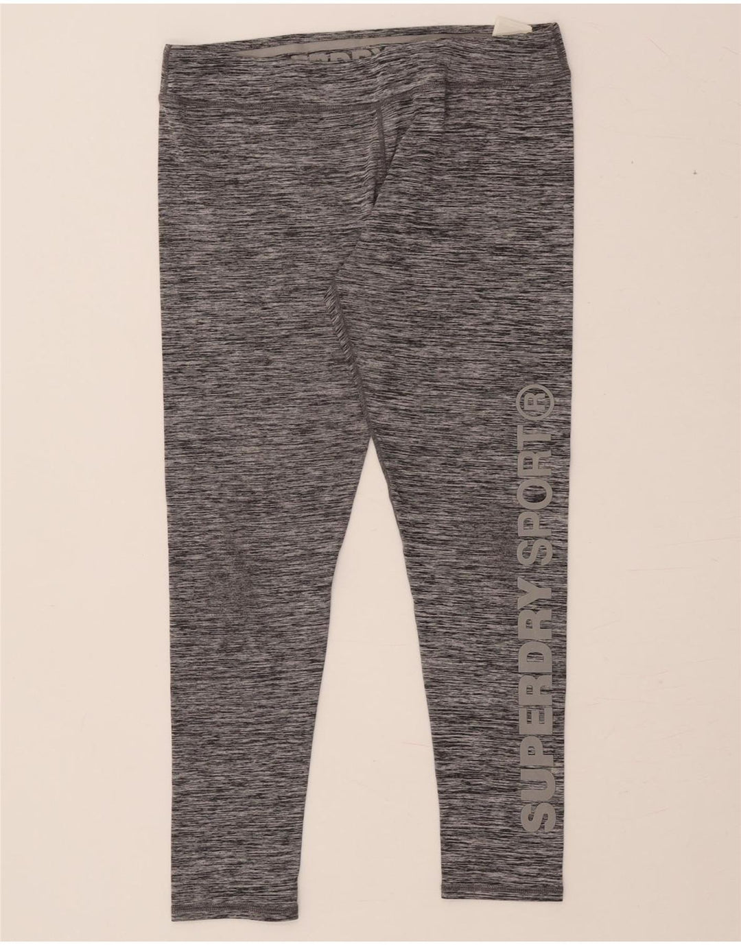Leggings cu grafică pentru femei SUPERDRY UK 14, mare, gri, poliester cu pete