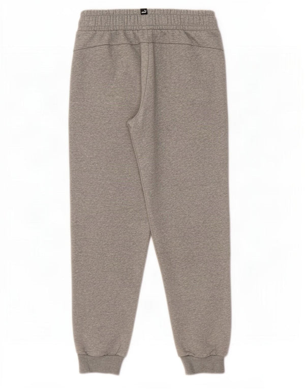 Pantaloni de trening Puma pentru băieți Pantaloni de jogging 11-12 ani, bumbac cu pete gri