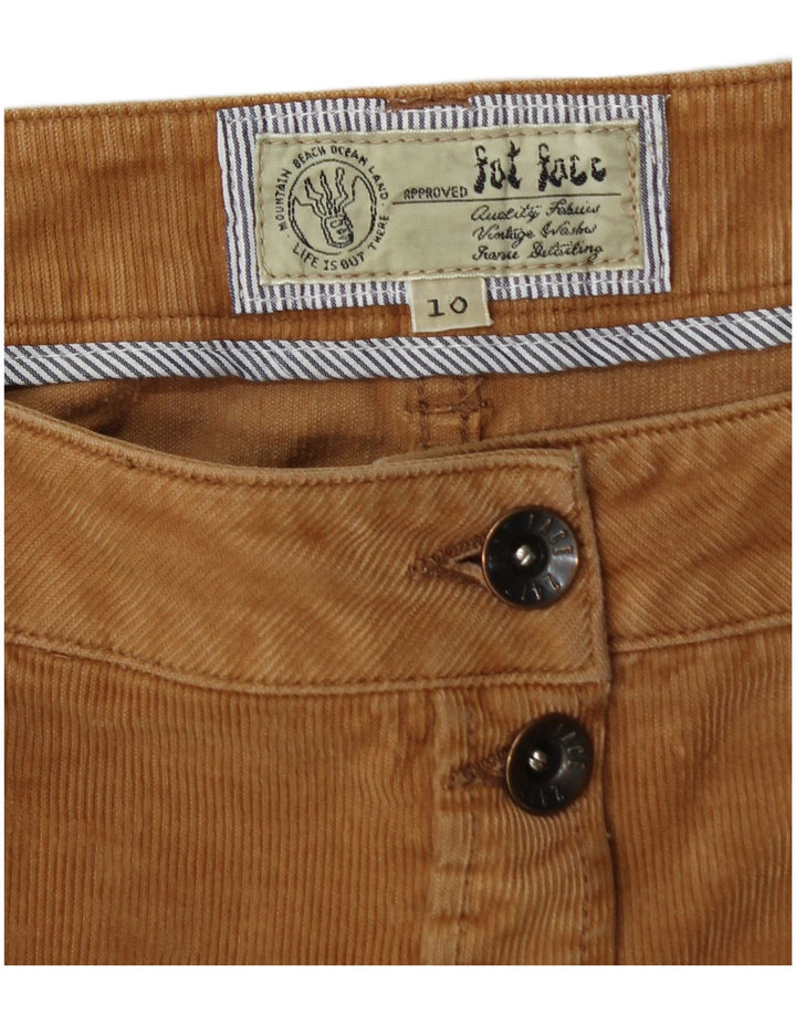 FAT FACE Fustă din velur pentru femei UK 10 Small W30 Beige Bumbac