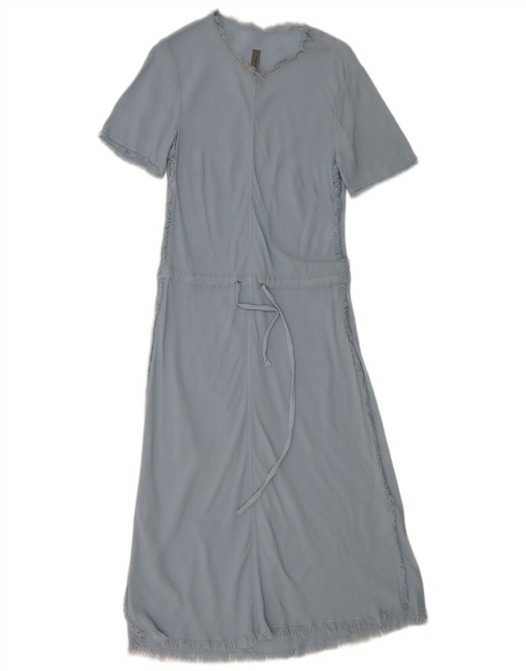 Rochie maxi cu mâneci scurte pentru femei VINTAGE UK 12 Medium Blue