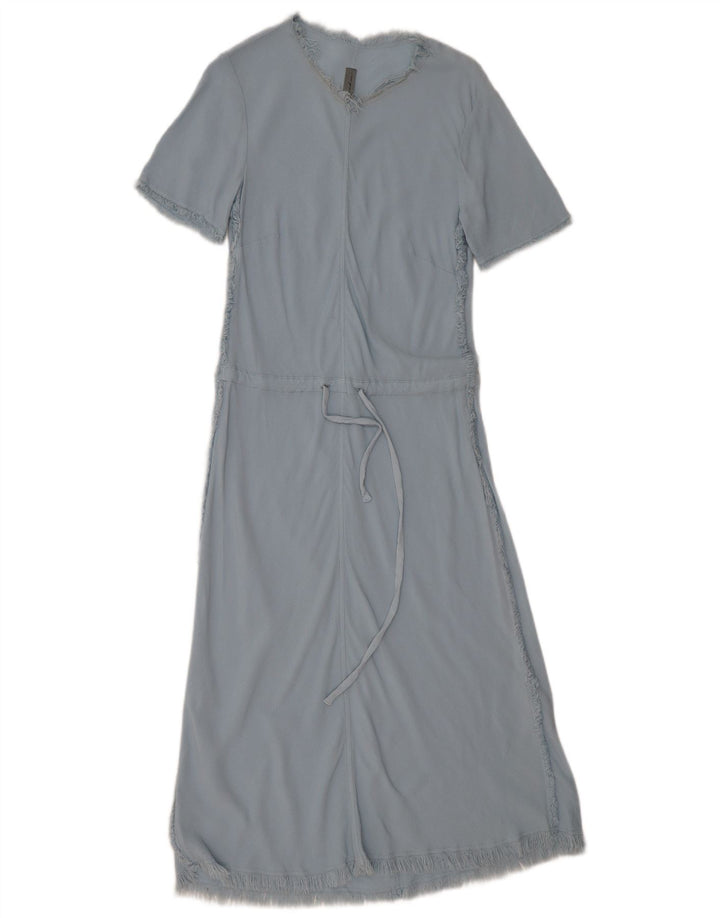 Rochie maxi cu mâneci scurte pentru femei VINTAGE UK 12 Medium Blue