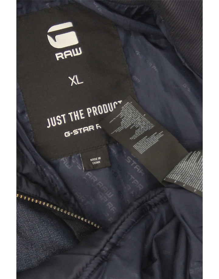 Jachetă matlasată pentru bărbați G-Star UK 42 XL bleumarin poliester
