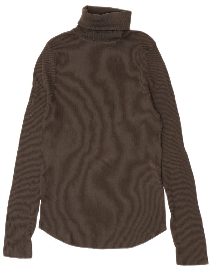 Pulover pentru femei cu gât rulat Zara UK 12, viscoză, gri mediu