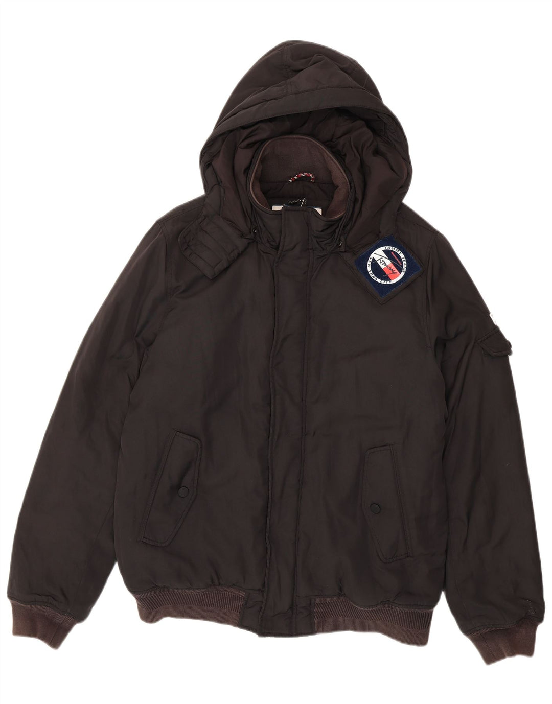 Jachetă bomber cu glugă pentru bărbați Tommy Hilfiger UK 42 XL Poliester negru