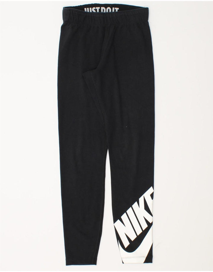 Leggings grafic Nike pentru femei UK 6 XS bumbac negru