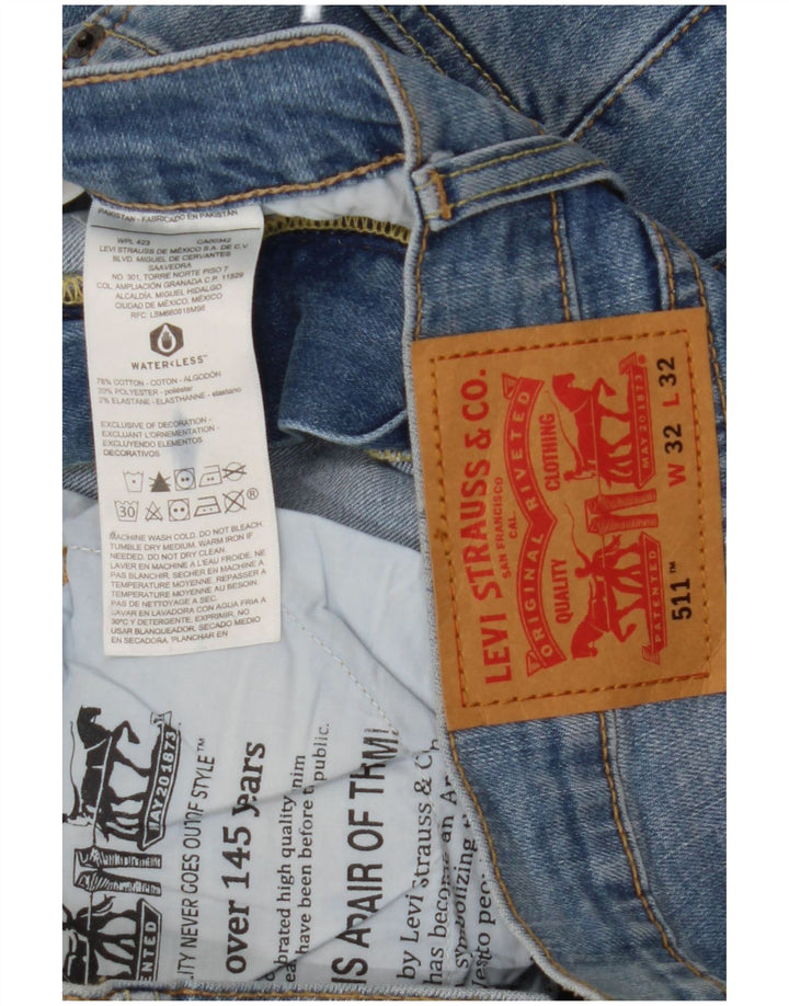Blugi Levi's 511 Slim pentru bărbați W32 L32 Bumbac albastru