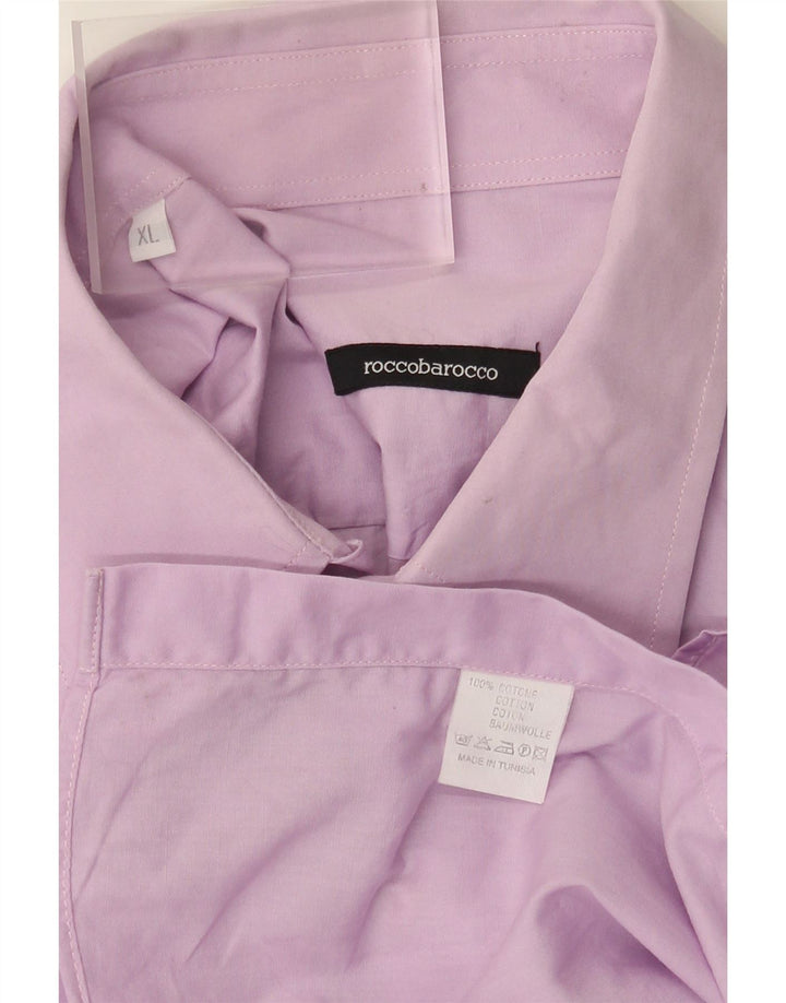 Cămașă pentru bărbați Roccobarocco XL Bumbac violet