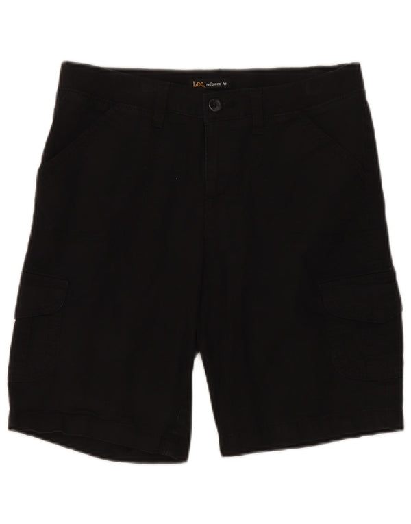 Pantaloni scurti cargo pentru femei Lee, cu ajustare relaxată, US 8 Medium W30, bumbac negru