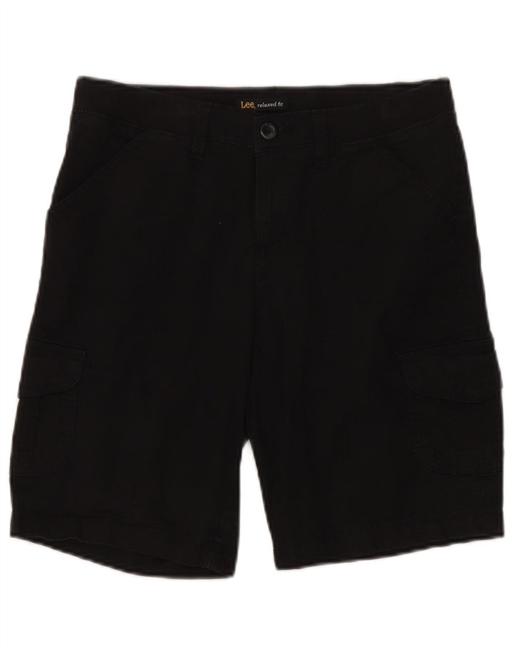 Pantaloni scurti cargo pentru femei Lee, cu ajustare relaxată, US 8 Medium W30, bumbac negru
