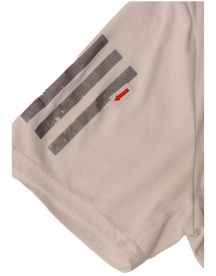 Tricou pentru bărbați Adidas Top mic, alb, poliester