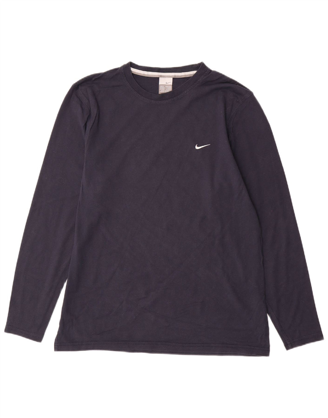 Top pentru bărbați NIKE cu mânecă lungă UK 39/41 mediu, albastru bleumarin, bumbac