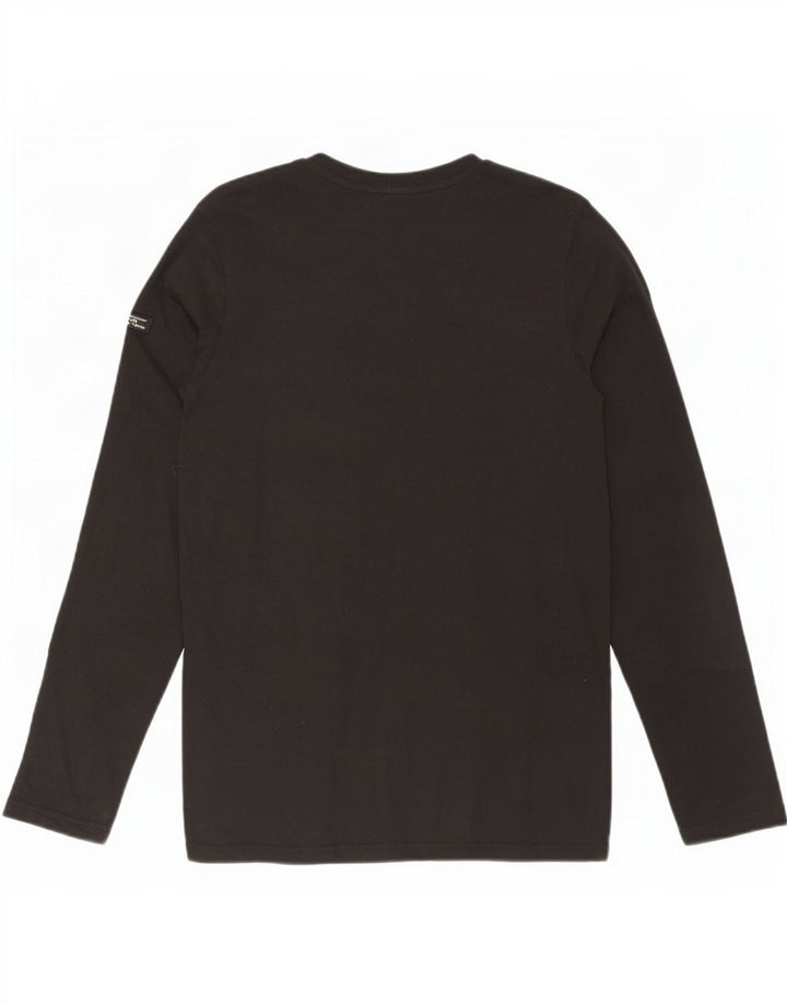 Top grafic pentru bărbați Superdry cu mânecă lungă, bumbac mediu negru