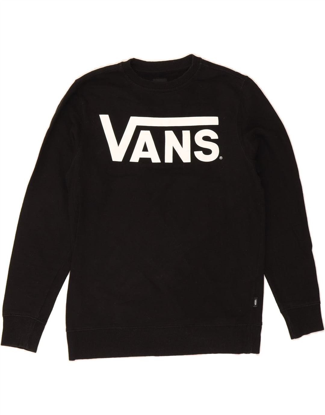 VANS Mens Graphic Sweatshirt Jumper XS Black Vintage Vans and Second-Hand Vans from Messina Hembry 