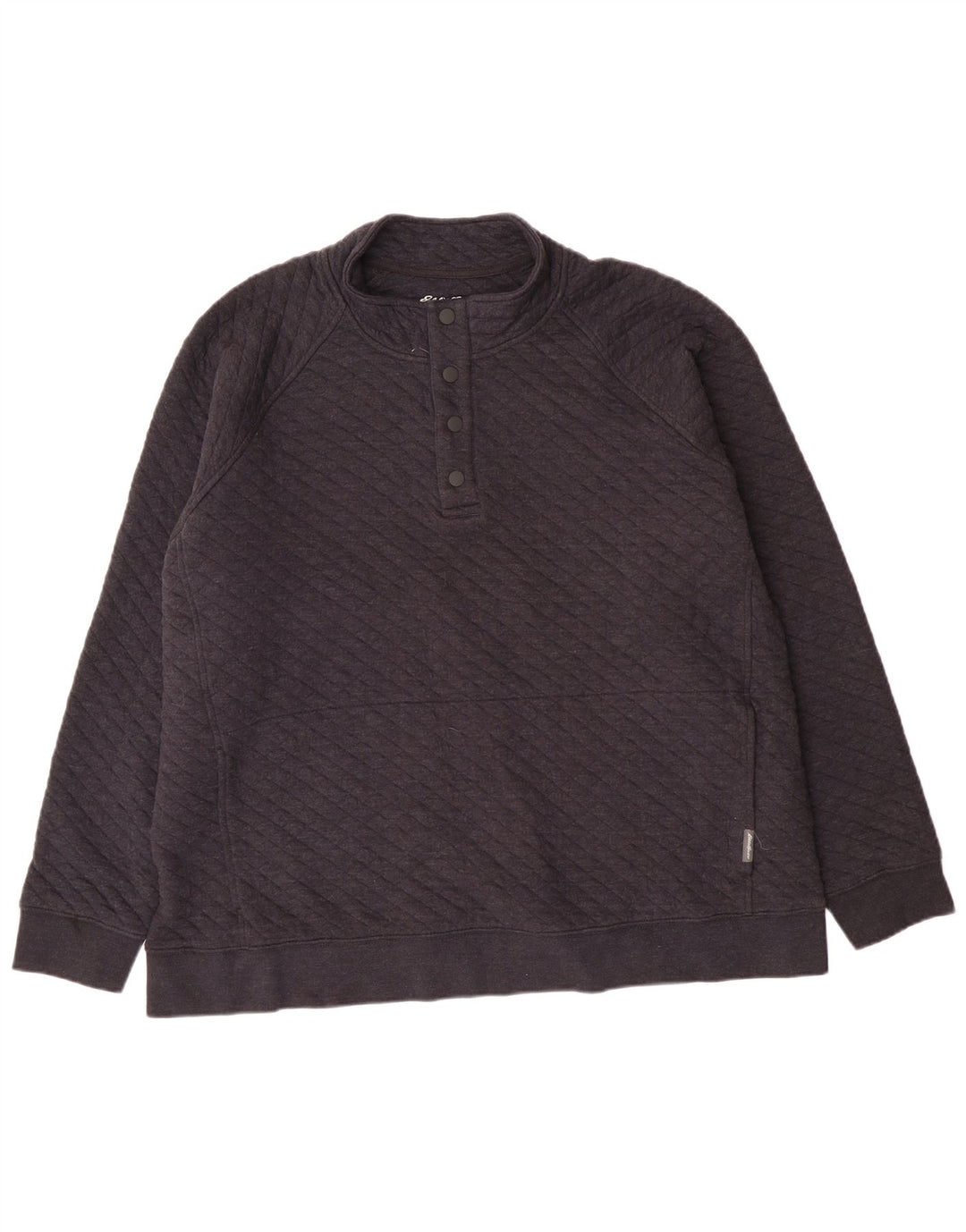 Pulover pentru bărbați Eddie Bauer, cu gât cu nasturi, bumbac geometric 2XL, gri