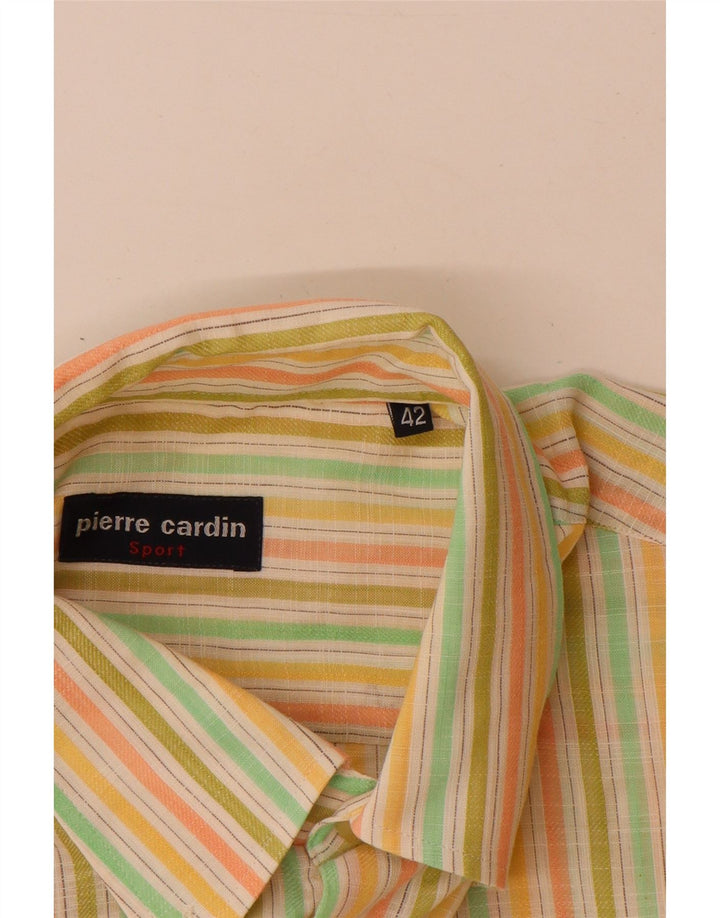 Cămașă cu mânecă scurtă pentru bărbați Pierre Cardin Mărimea 42, mare, multicoloră, cu dungi
