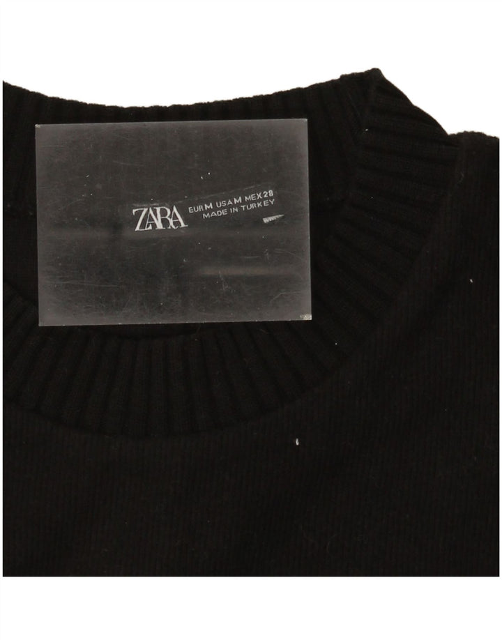 Pulover pentru damă Zara, cu gât turnut, UK 14 Medium Negru