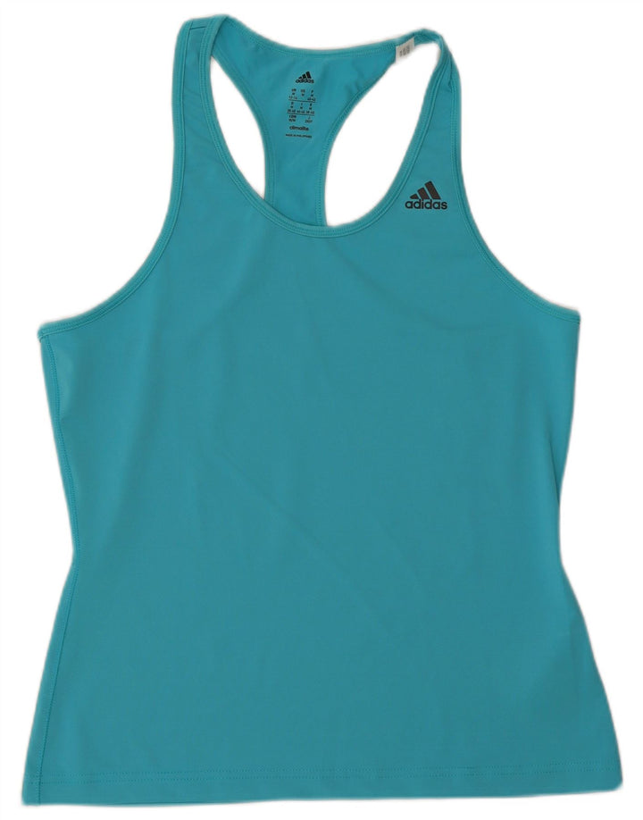 Adidas Climalite Vest Top pentru femei UK 12/14 Medium Blue Poliester