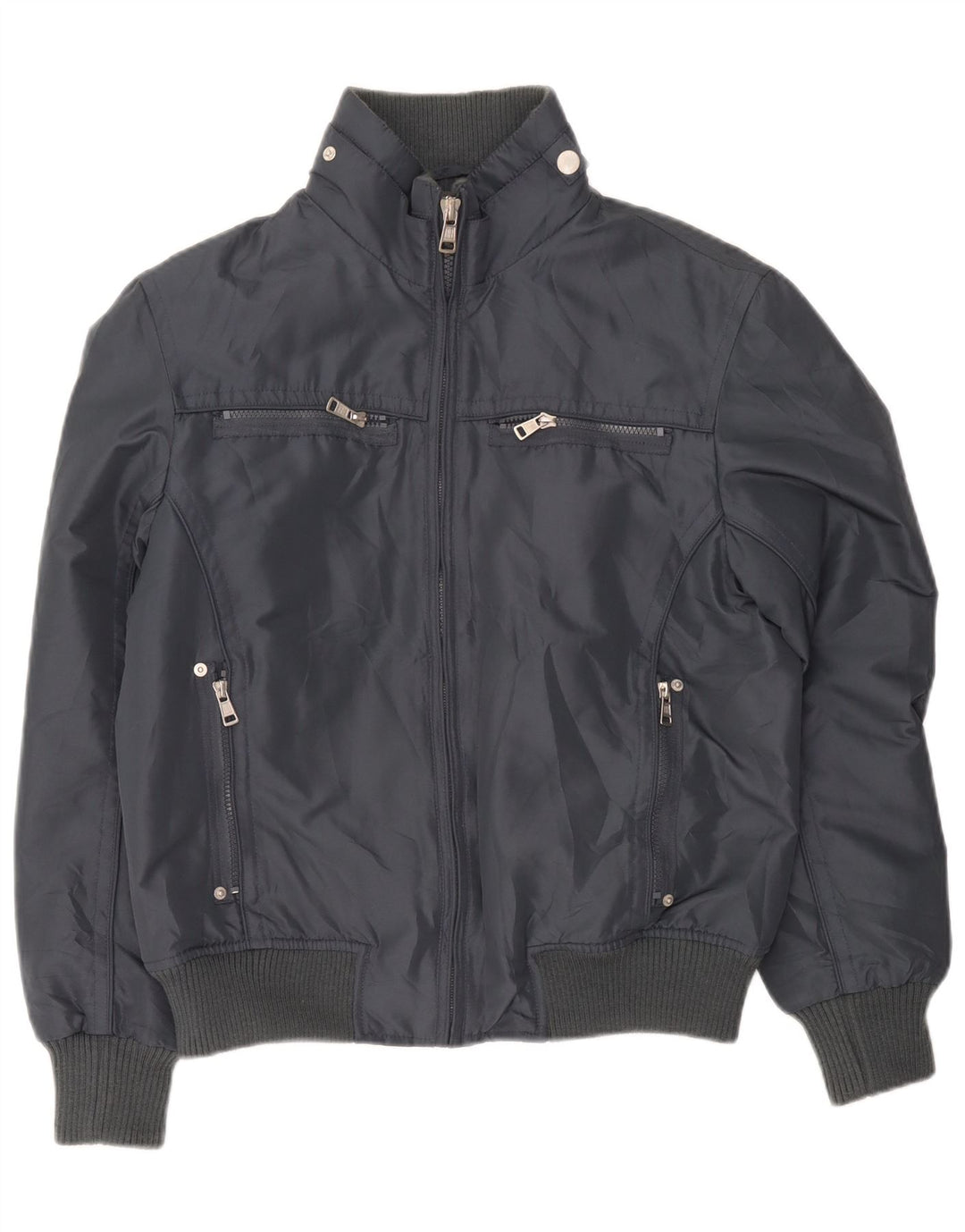 Bomber vintage pentru bărbați UK 38 Medium Gri Poliester