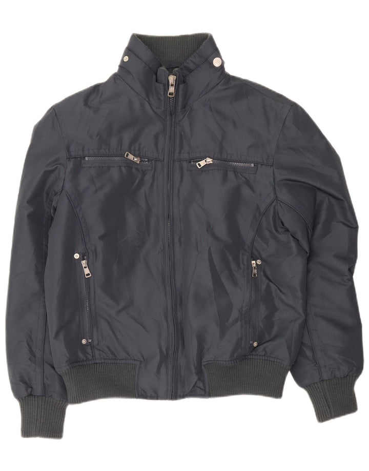 Bomber vintage pentru bărbați UK 38 Medium Gri Poliester