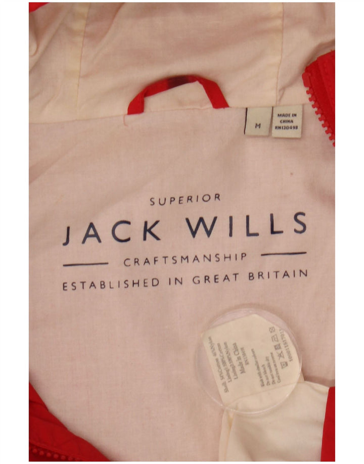 Jack Wills Jachetă de ploaie cu glugă pentru bărbați UK 38, bumbac roșu mediu