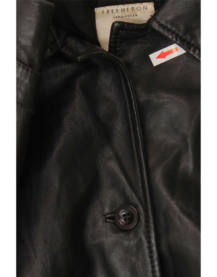 Palton din piele Free Heron pentru femei Conbipel IT 46 Large Black