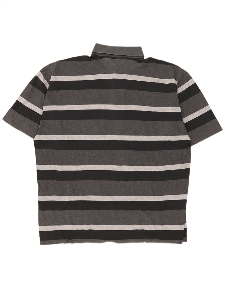 Cămașă polo PAUL & SHARK pentru bărbați, bumbac cu dungi gri, mare