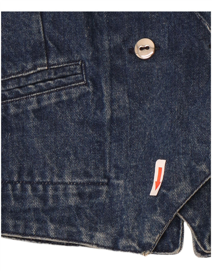 Jachetă vintage pentru femei din denim la două piese, UK 14, bumbac albastru mediu