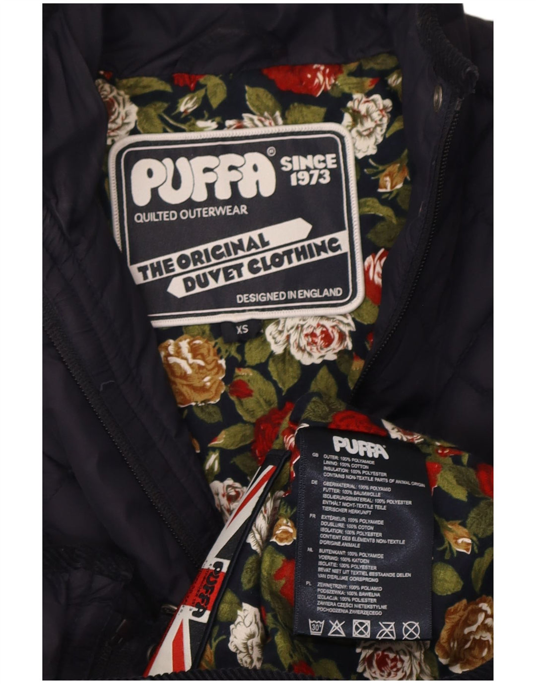 Jachetă matlasată Puffa pentru femei UK 6 XS Poliamidă bleumarin
