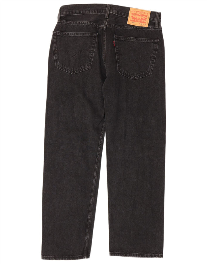 Blugi drepti pentru bărbați Levi's 555 W32 L30 bumbac negru