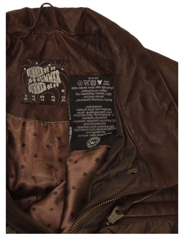 Jachetă vintage pentru femei, UK 14, maro mediu, poliamidă