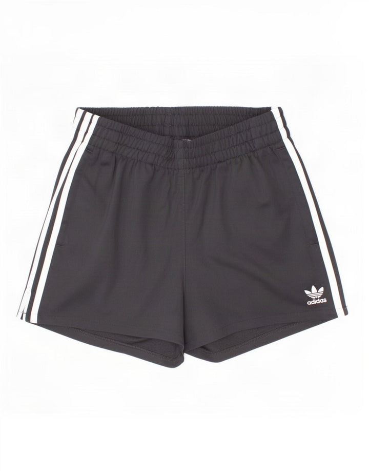 Pantaloni scurți sport Adidas pentru femei UK 8 Small Negru Poliester