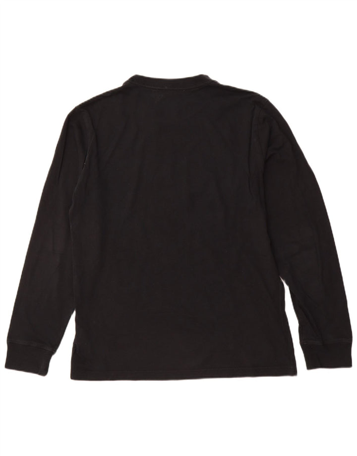 CONVERSE Mens Graphic Top Long Sleeve Medium Black Cotton