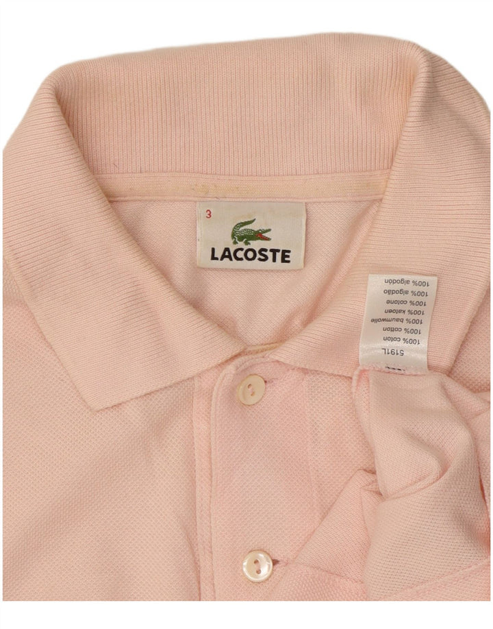 Tricou polo pentru bărbați Lacoste Mărimea 3 Bumbac roz mic