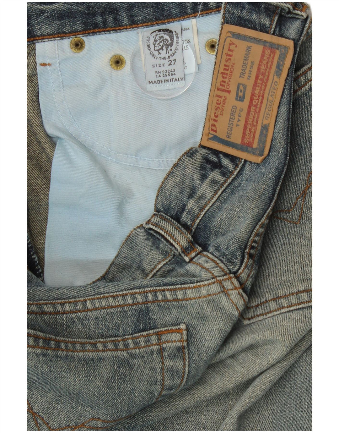 Blugi drepti pentru femei Diesel W27 L31 Bumbac albastru