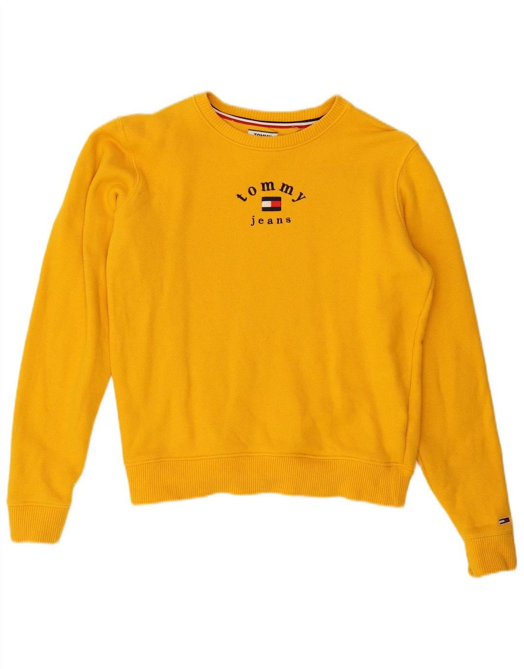 TOMMY HILFIGER Pulover supradimensionat pentru femei UK 10 Mic Galben